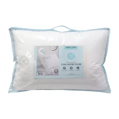 Martha Stewart Feather & Down Cloud Support Pillow In White