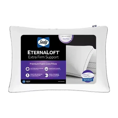 Sealy Eternaloft Extra Firm Support Pillow In White