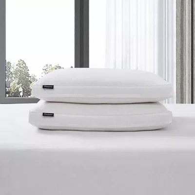 Beautyrest Tencel 2pack Allergen Barrier Down 2 Pack Firm Density Bed Pillow In White