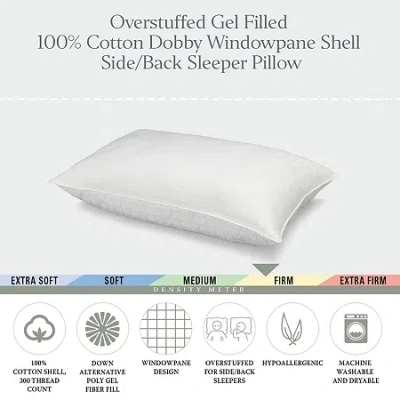 Ella Jayne 100% Cotton Dobby-box Shell Firm Back/side Sleeper Down Alternative Pillow In White