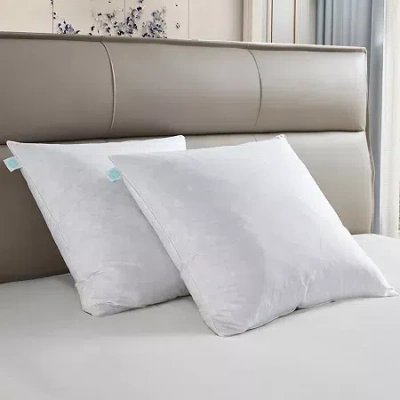 Martha Stewart Down 2 Pack Medium/firm Bed Pillow In White