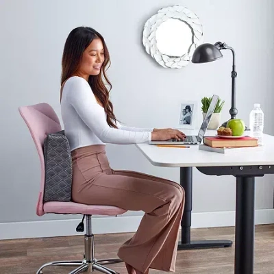 Comfort Tech Comfort Necessities Lumbar Pillow In Gray