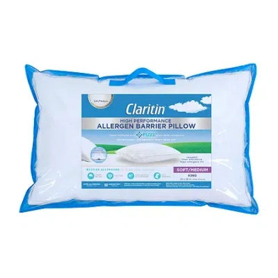 Claritin Allergen Barrier Soft/medium Density Pillow In White