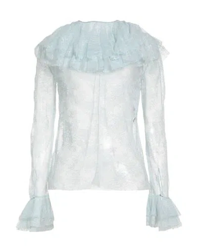 Philosophy Di Lorenzo Serafini Woman Top Sky Blue Size 4 Cotton, Polyamide In Blue
