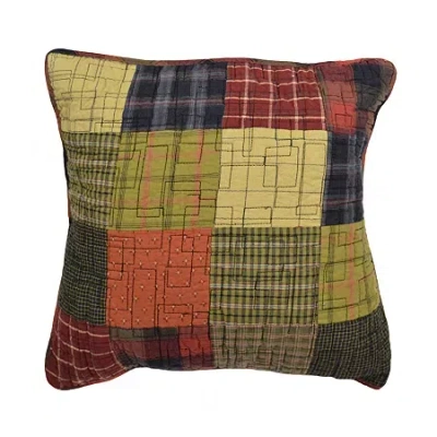 Donna Sharp Woodland Square Square Throw Pillow In Green