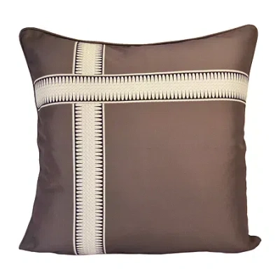 Donna Sharp Natures Collage Brown Square Throw Pillow In Brown