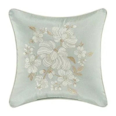 Royal Court Spring Garden Square Throw Pillow In Green