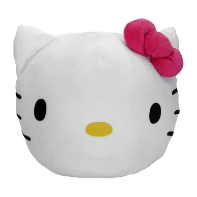 Northwest Cloud Hello Kitty Round Throw Pillow In White