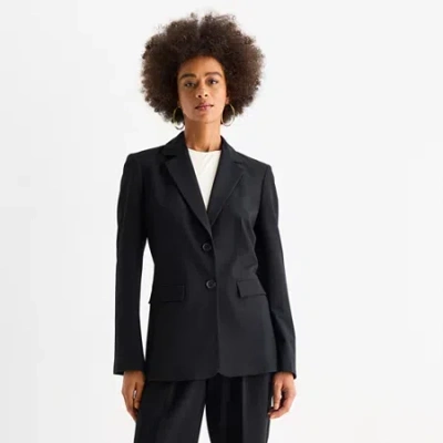 Worthington Womens Regular Fit Blazer In Black