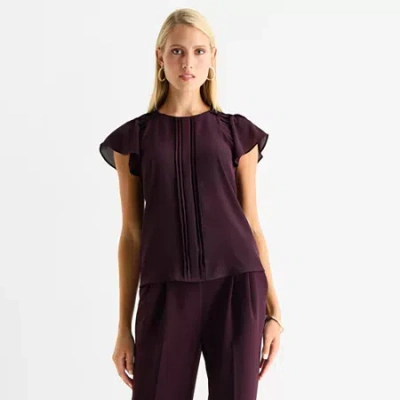 Worthington Petite Womens Perfect Blouse In Green