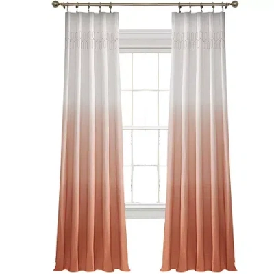 Vue Signature Arashi Fashion Rod Pocket Light-filtering Single Curtain Panel In Pink