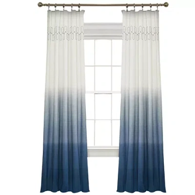 Vue Signature Arashi Fashion Rod Pocket Light-filtering Single Curtain Panel In Purple