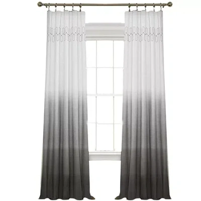 Vue Signature Arashi Fashion Rod Pocket Light-filtering Single Curtain Panel In Gray