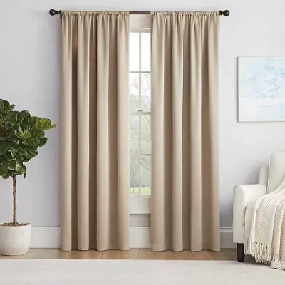 Eclipse Thermapanel Rod Pocket Light-filtering Single Curtain Panel In Gold
