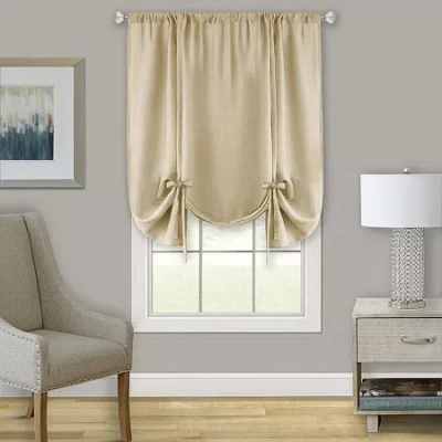 Achim Darcy Light-filtering Rod Pocket Single Tie-up Shade In Sand