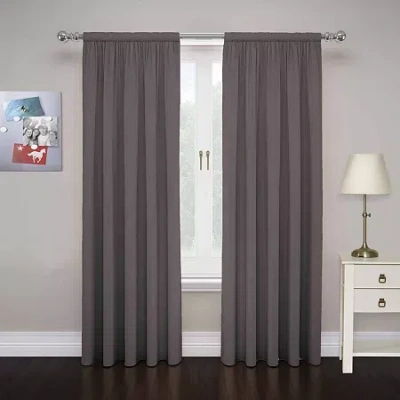 Pairs To Go Cadenza Rod Pocket Light-filtering Set Of 2 Curtain Panel In Gray