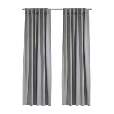 Habitat Mulberry Rod Pocket Back Tab Light-filtering Single Curtain Panel In Gray