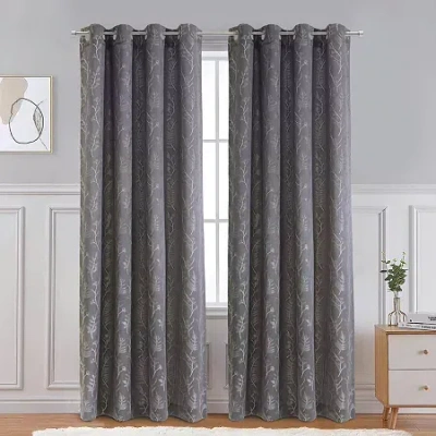 Habitat Botanica Grommet Top Light-filtering Single Curtain Panel In Multi