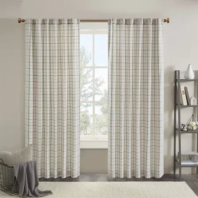 Madison Park Salford Rod Pocket Light-filtering Single Curtain Panel In White
