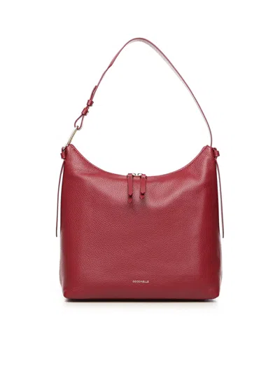 Coccinelle Leather Shoulder Bag In Red
