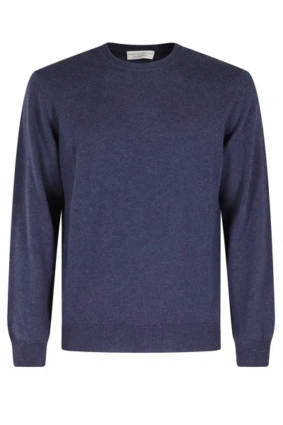Filippo De Laurentiis Girocollo Lana Cashmere In Blue