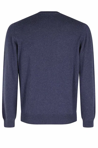 Filippo De Laurentiis Girocollo Lana Cashmere In Blue