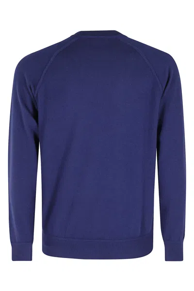 Filippo De Laurentiis Girocollo Raglan Lana Cashmere In Purple