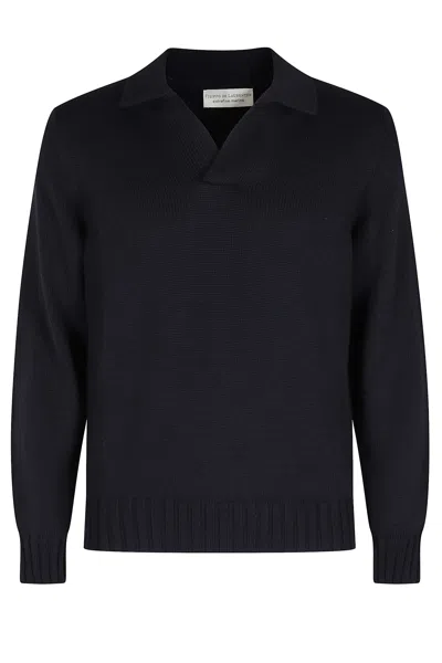Filippo De Laurentiis Polo Skipper ml Merino In Black