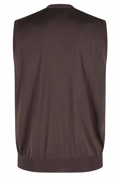 Filippo De Laurentiis Gilet Bottoni Merino In Brown