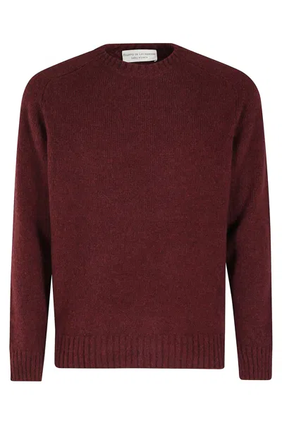 Filippo De Laurentiis Girocollo Manica A Martello In Burgundy