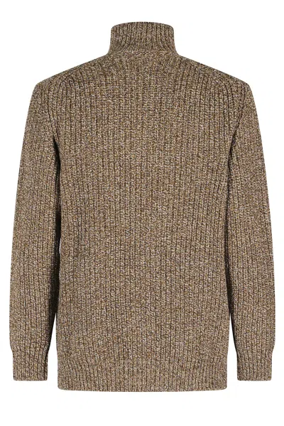 Filippo De Laurentiis Blusotto Bottoni Merino Fine In Brown