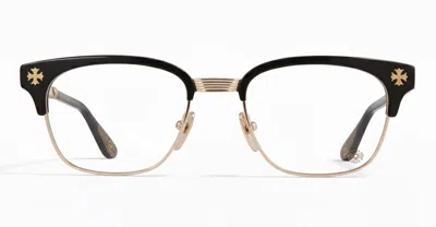 Chrome Hearts Bonennoisseur Ii - Black / Gold Plated Rx Glasses In Gold