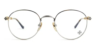 Chrome Hearts Bubba-a - Shiny Silver / Gold Plated Rx Glasses In Gold