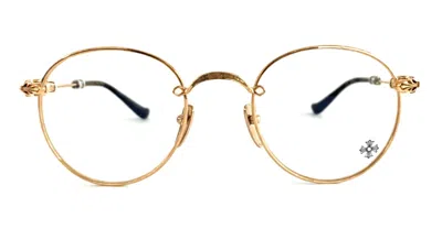 Chrome Hearts Bubba-a - Matte Black - Gold Plated Rx Glasses In Gold
