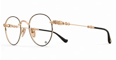 Chrome Hearts Bubba-a - Matte Black - Gold Plated Rx Glasses In Gold
