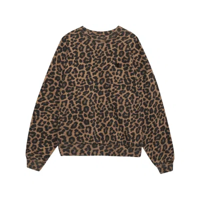 Anine Bing Sydney Leopard-intarsia Brushed Wool-blend Jumper In Animal Print