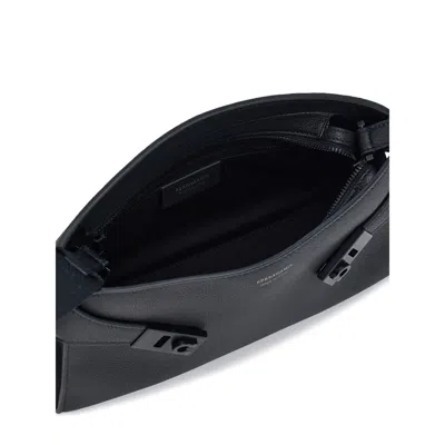 Ferragamo Black Messenger Bags Men In Red