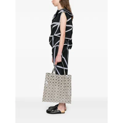 Bao Bao Issey Miyake Baobao Issey Miyake Prism Metallic Tote Bag In White