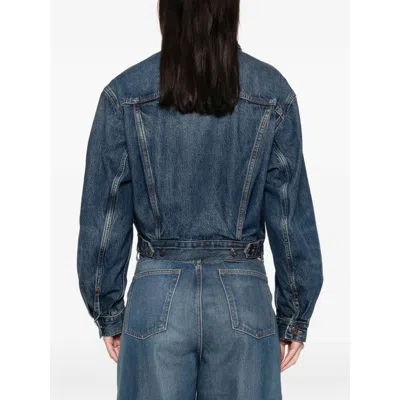 Frame Long-sleeved Denim Jacket In Blue