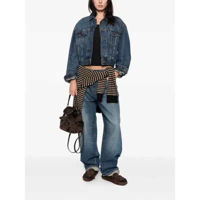 Frame Long-sleeved Denim Jacket In Blue