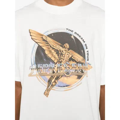 Represent White Crew Neck T-shirt With Graphic Print On Front And Back In Cotton Man In White