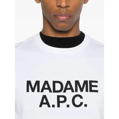 Apc Graphic Crew Neck Short Sleeve T-shirt In White