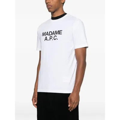 Apc Graphic Crew Neck Short Sleeve T-shirt In White