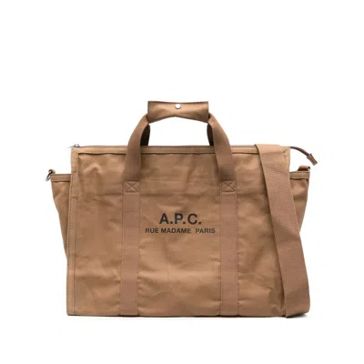 Apc Recuperation Gym Logo-detail Tote Bag In Brown