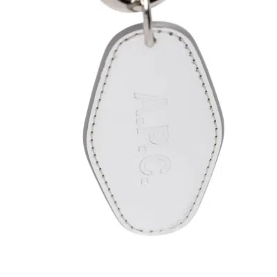Apc Logo-charm Keyring In White