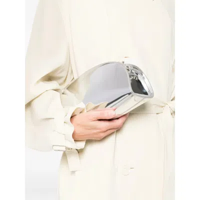 Apc Demi-lune Zip Shoulder Bag In Silver