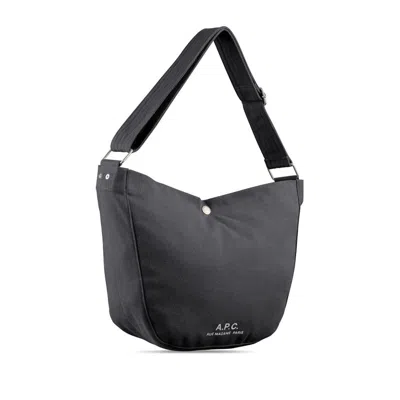 Apc A.p.c. Black Shoulder Bags Men In Black