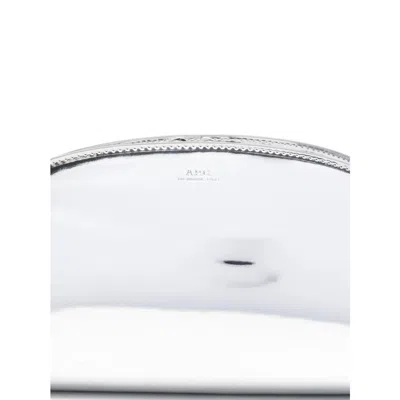 Apc Demi-lune Zip Shoulder Bag In Silver