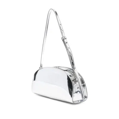 Apc Demi-lune Zip Shoulder Bag In Silver