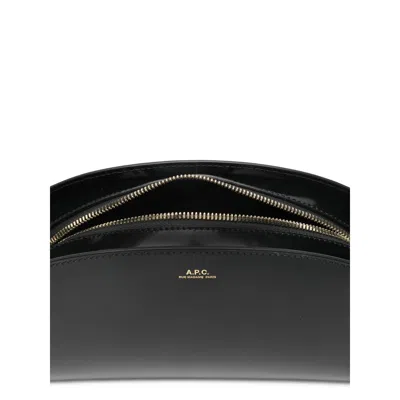 Apc Small Demi-lune Shoulder Bag In Black